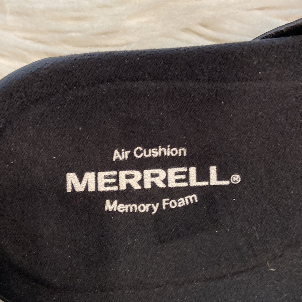 Merrell AirCushion Memory Foam sandals size 11 BNWOT black and gray color - Picture 2 of 16